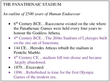 THE PANATHENAIC STADIUM